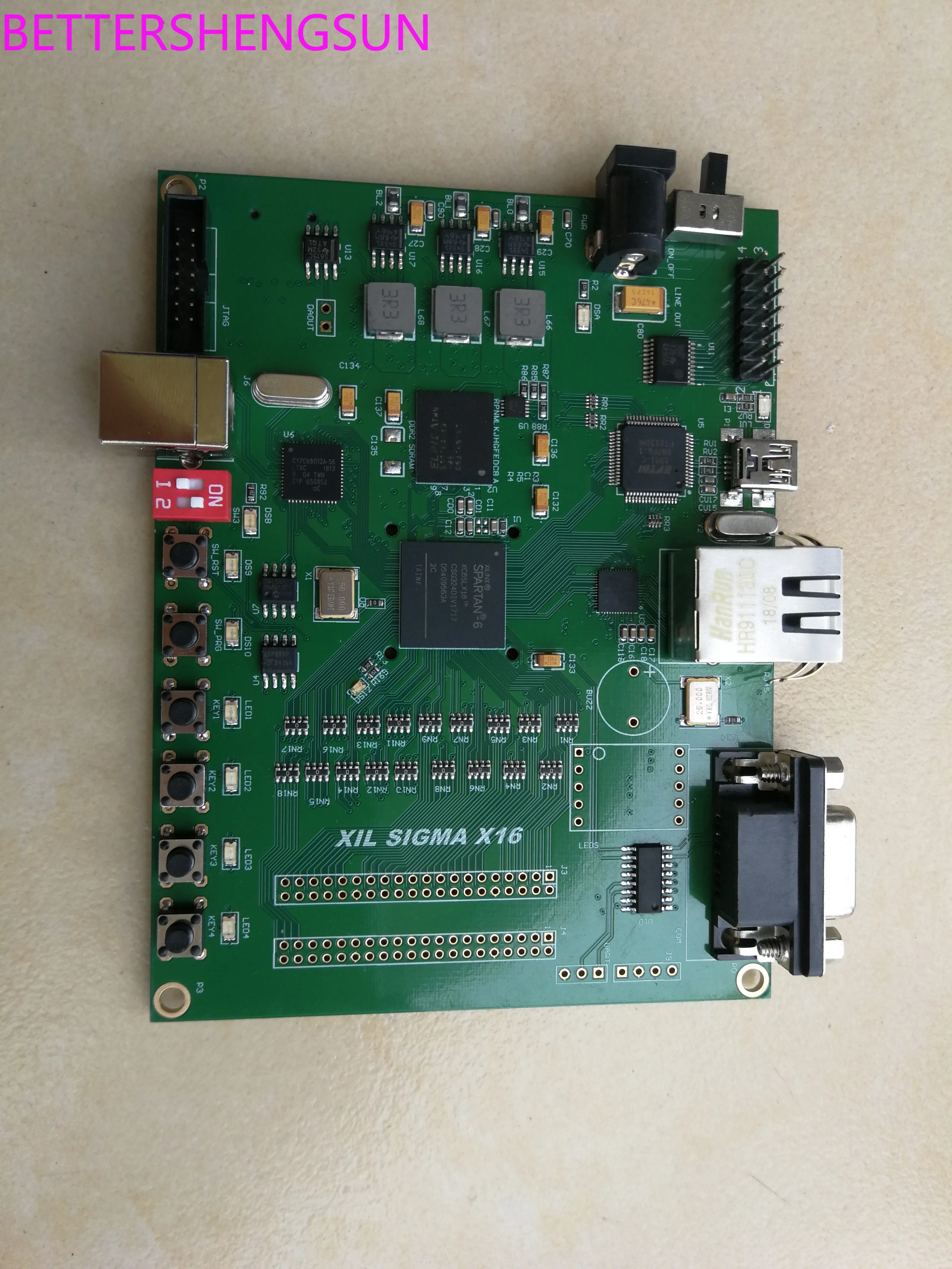 

Xilinx Development Board Spartan6 XC6SLX16 DDR2/FT2232HL/Gigabit Network Development Board