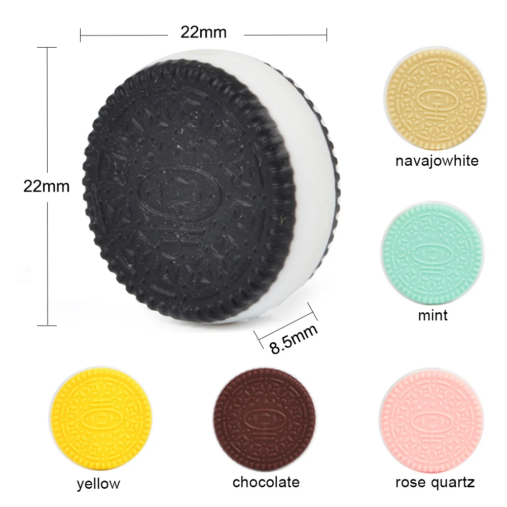 biscuit-mix 5 шт., мини силиконовые бусины в форме животных, Микки, собаки, для прорезывания зубов, ювелирные изделия, без бисфенола, пустышка на цепочке, детский прорезыватель, силиконовый, пищевой - Цвет: biscuit-mix