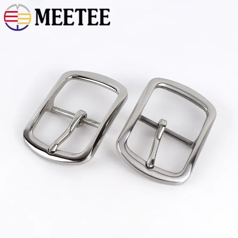 

Meetee 1Pc 40mm Stainless Steel Belt Buckle DIY Metal Accessories for Belts Clothing Sewing Supply Leather Craft Hardware BD253