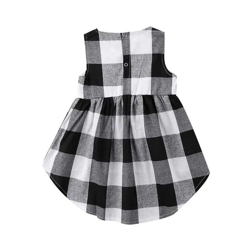 2020 Kids Girl Sleeveless Dress 2-7 T Summer Plaid Cotton Princess Simple Casual Dresses Kid Outfit | Детская одежда и обувь