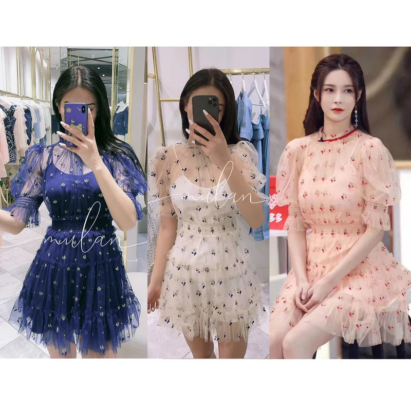 

Новинка от hubler money, платье с пузырчатым рукавом, поясом и круглым вырезом после печати