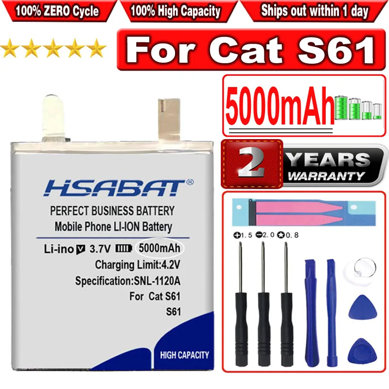 

HSABAT 5000mAh APP00262 Battery for Caterpillar Cat S61 (need weld)