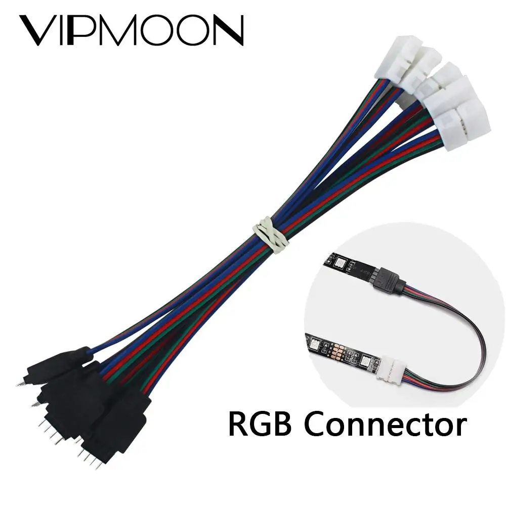 Удлинитель для светодиодной RGB ленты 5 шт. 15 см 4 контакта 5050 3528 светодиодный