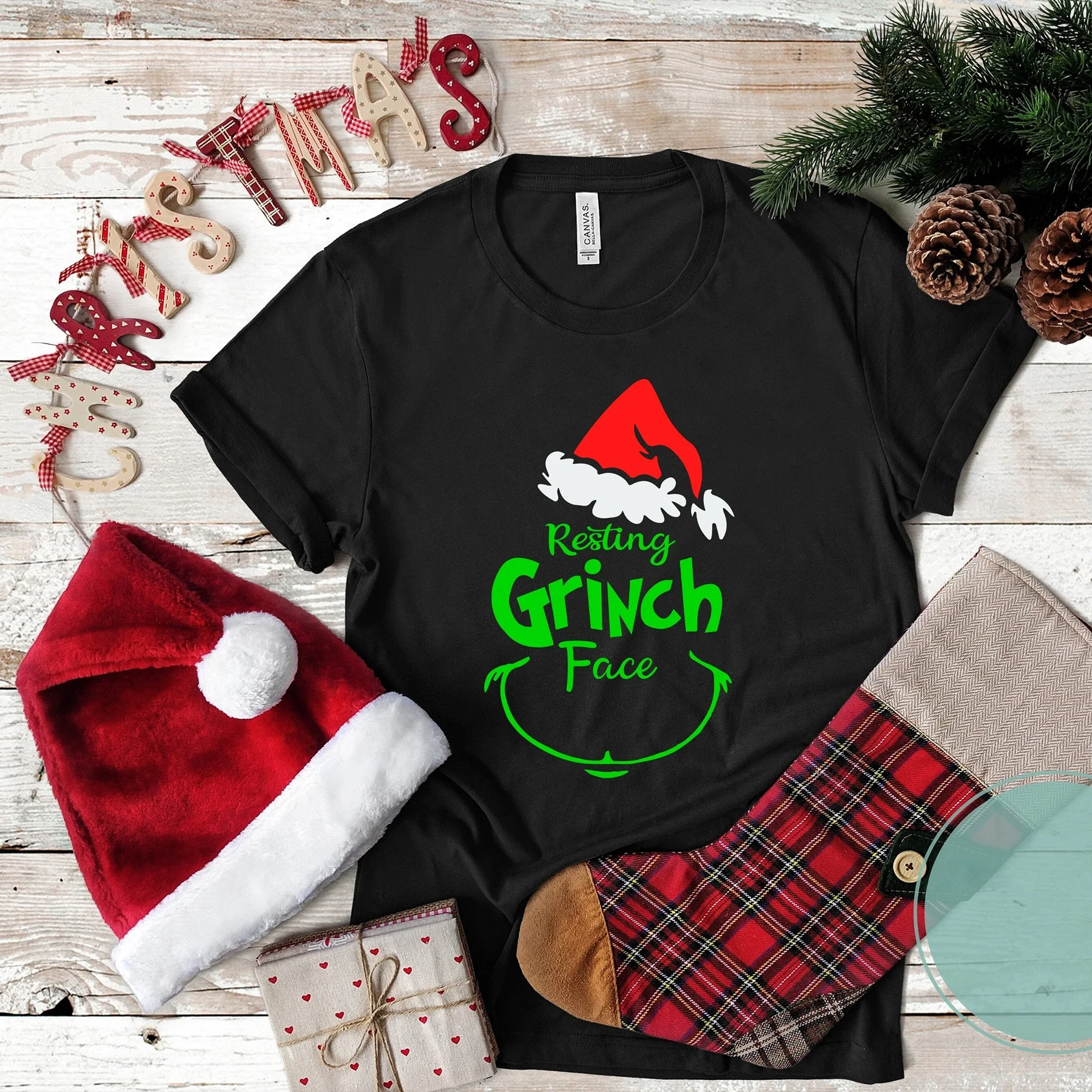 

Funny Christmas Short Sleeve Tops Personality Pattern Shirt Man and Women and Kids Causual T-shirt Famliy Gift
