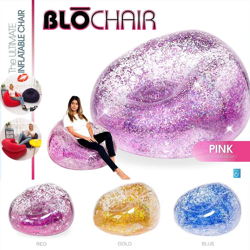 Satılık Oturma Odası Sandalye şişme Hava Sandalye Tembel Salon Pullu Kanepe Boş Sandalye Kamp Piknik Sandalye Kol Dayama Taşınabilir PVC Koltuk