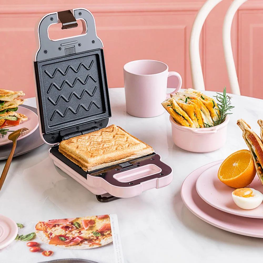 220V Electric Sandwich Maker Can Change Waffle Baking Tray Home Multi-function Non-stick Breakfast Cake Machine | Бытовая техника