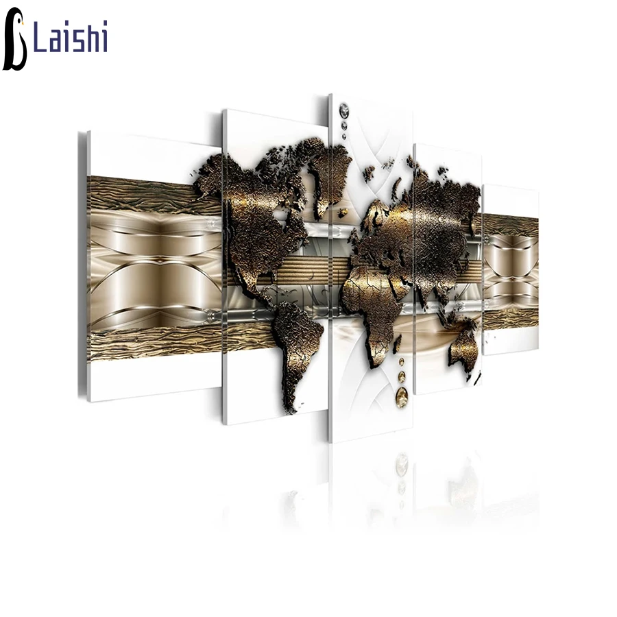 

5 шт наборы сделай сам алмазная живопись карта мира камни в форме ромба круглый дрель 3d алмаз комплекты для вышивки/мозаики украшения дома