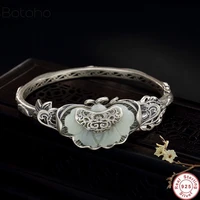fine jewelry s925 pure silver colour jewelry accessories thai silver colour hand made ladies ethnic customs tian yu bracelets