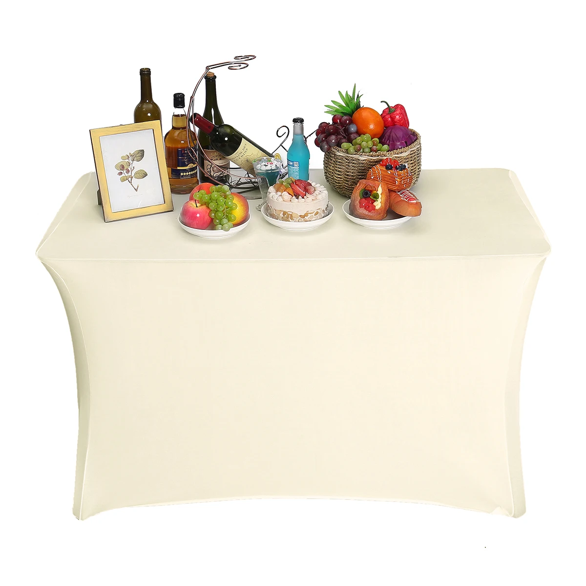 Скатерть прямоугольная Свадебная длинная планка эластичный растягивающийся
