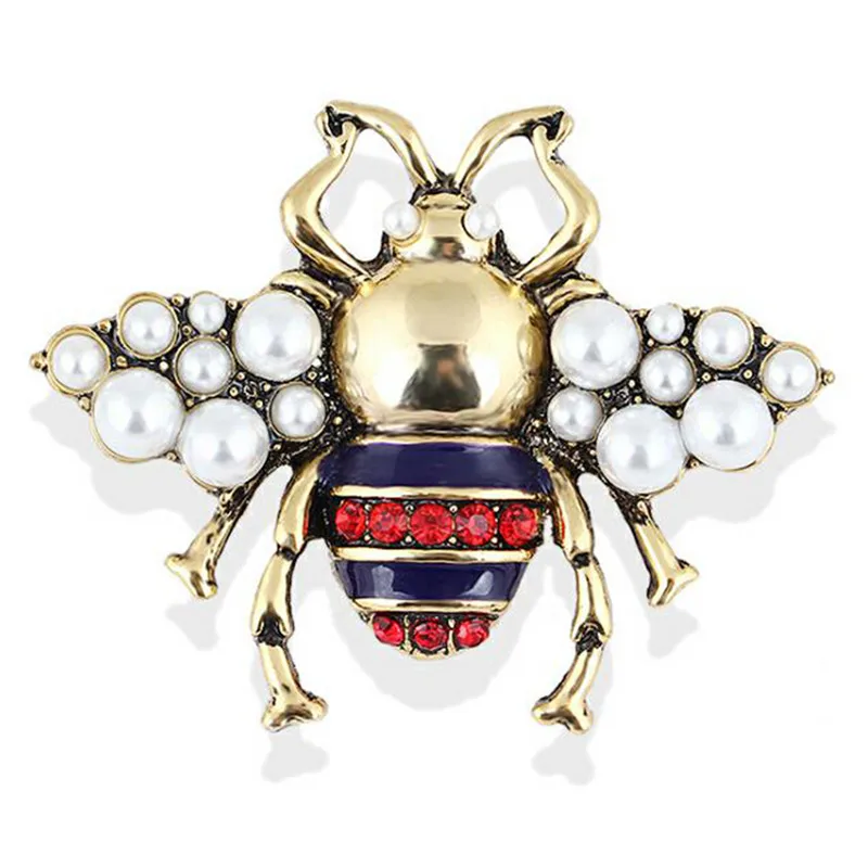 Брошь в виде животного винтажная искусственная жемчужина Женская античном стиле