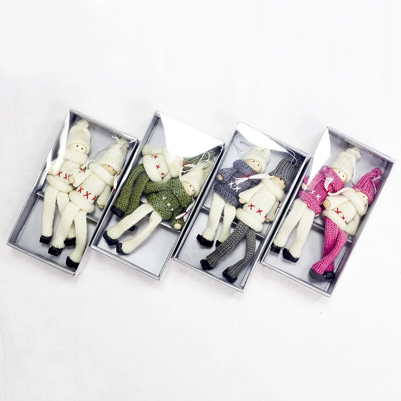 Рождественские подвесные кулоны шерстяные куклы Рождественская елка детский