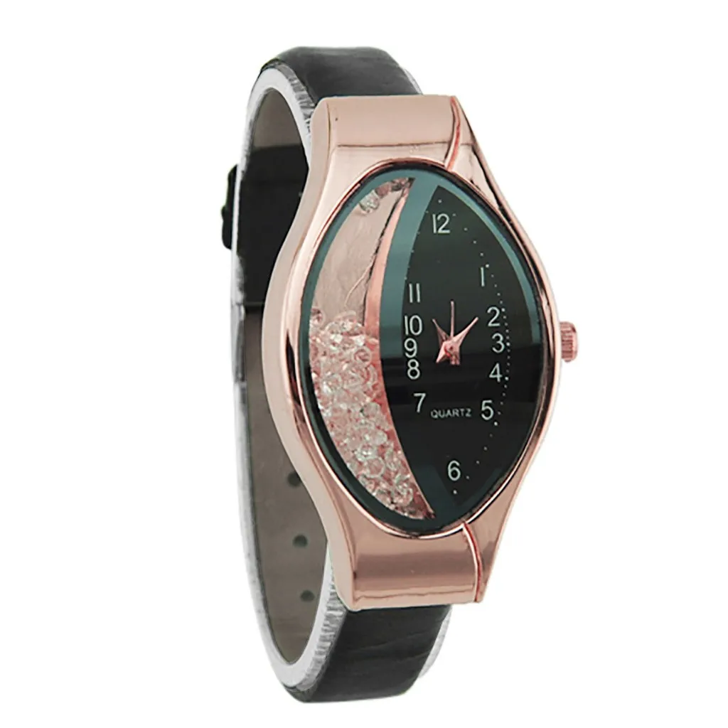 

Popular Women Ellipse Watches Of Semilunar Sand Type Thin Strap Ladies Analog Quartz Wrist Watch For Woman Gift Relojes Mujer