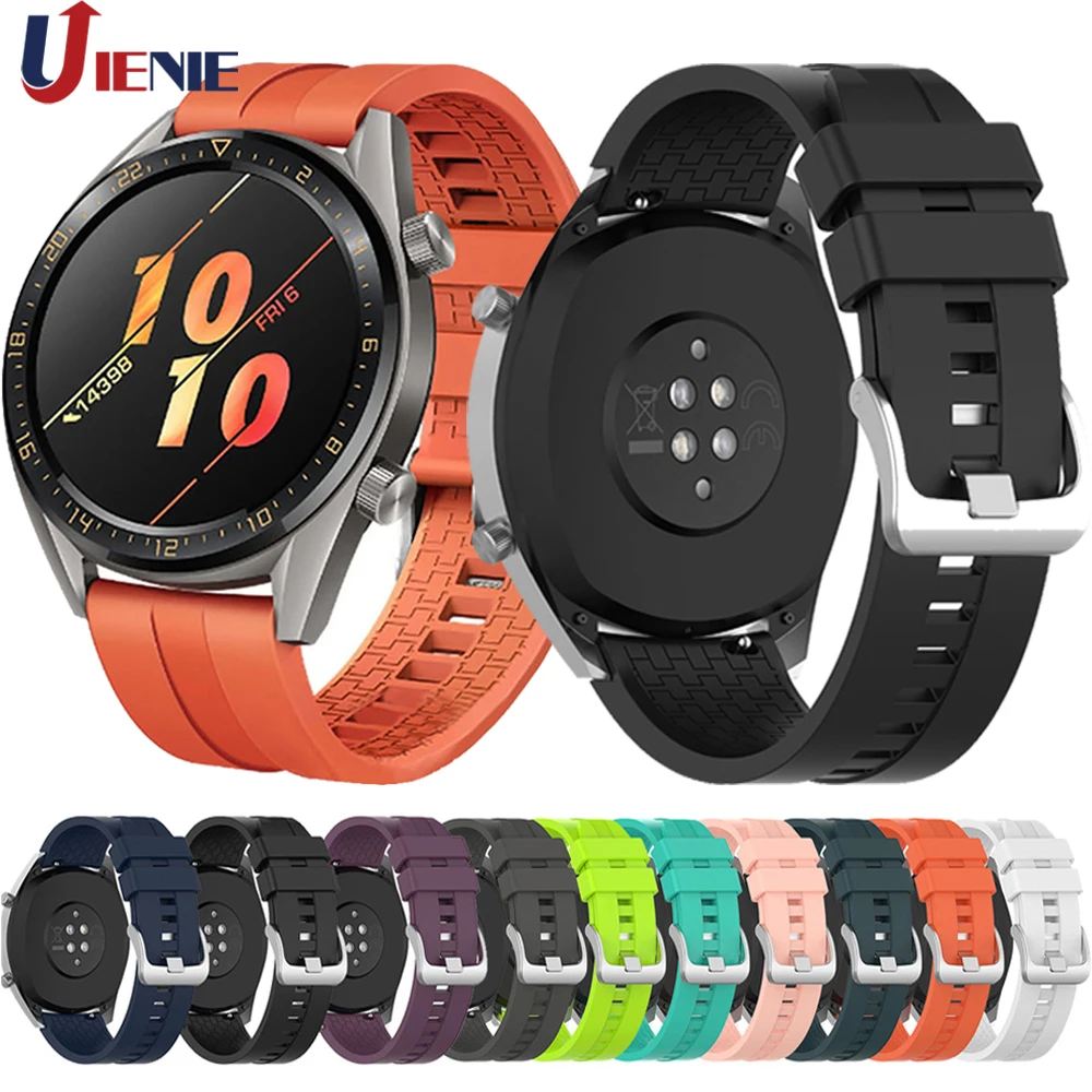 Силиконовый ремешок для Huawei Watch GT 2 Active /HONOR Magic Band 22 мм браслет Galaxy 46 мм/Gear S3