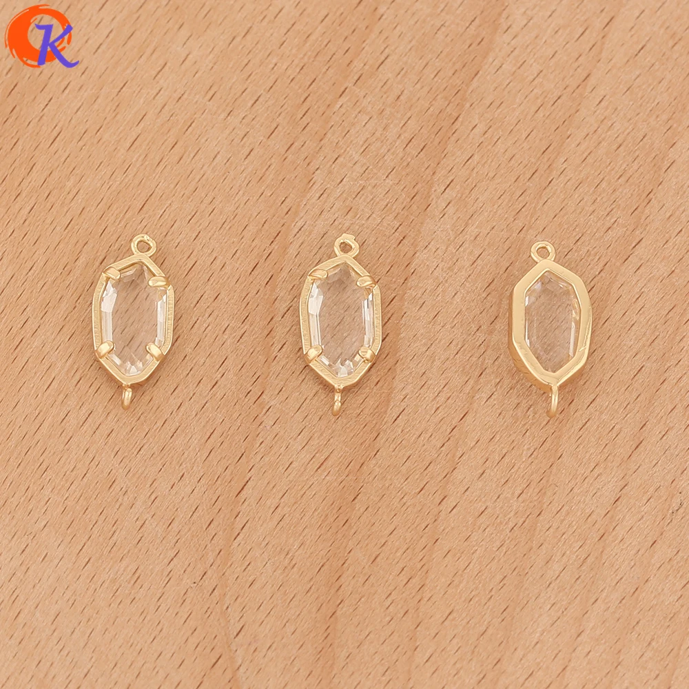 

Cordial Design 50Pcs 7*16MM Jewelry Accessories/Hand Made/Irregular Shape/Crystal Connectors/Earring Findings/DIY Jewelry Making