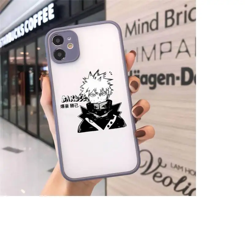 

My Hero Academia Phone Case matte transparent For iphone 7 8 11 12 plus mini x xs xr pro max cover