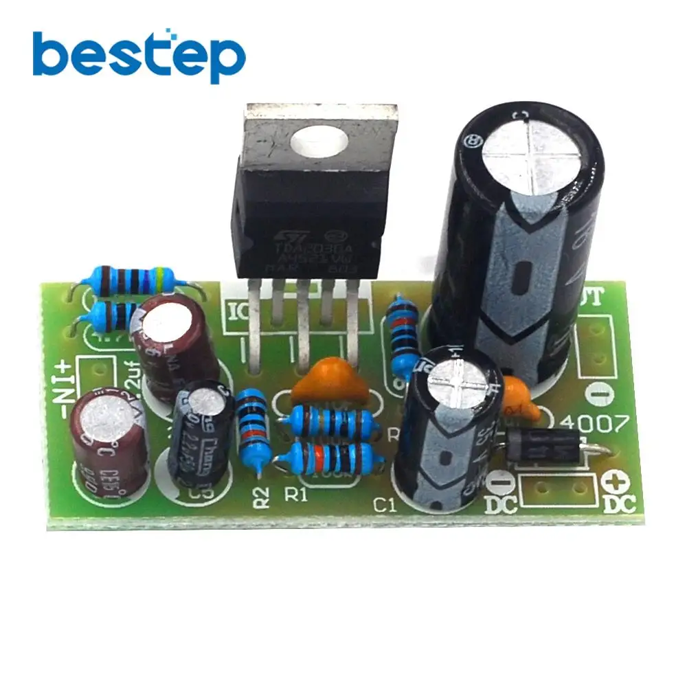 TDA2030A Electronic Audio Power Amplifier Board Mono 18W DC 9-24V DIY Kit | Электронные компоненты и