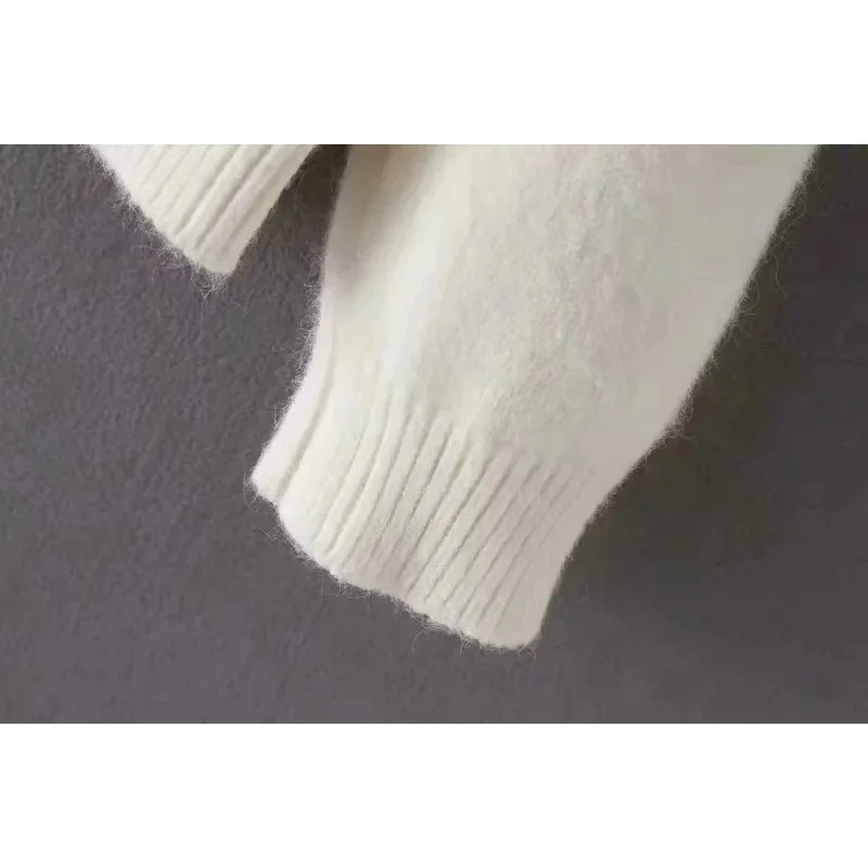 

2021 New Spring Women Knitted Pullover Sweater Solid Bow O-Neck Long Sleeve Sweater Female Fashion Casual Women Clothes