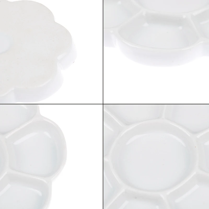 

1pc mini ceramic artist art supplies pigment tray watercolor gouache palette diameter 8.8 cm painting tools