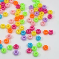 1000 mixed opaque color acrylic tiny barrel beads 5x3mm spacer kids kandi crafts
