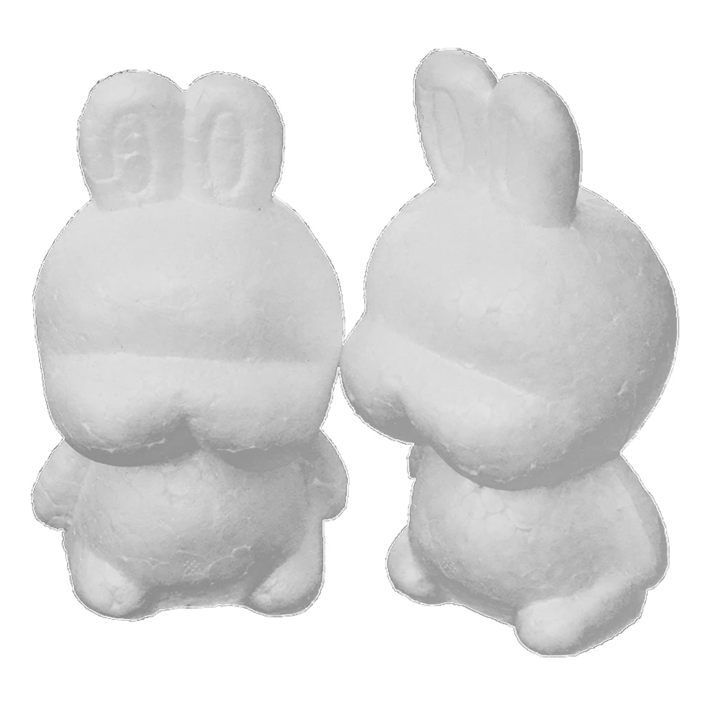 2x белый кролик из пенополистирола вспененного полистирола Материал для создания