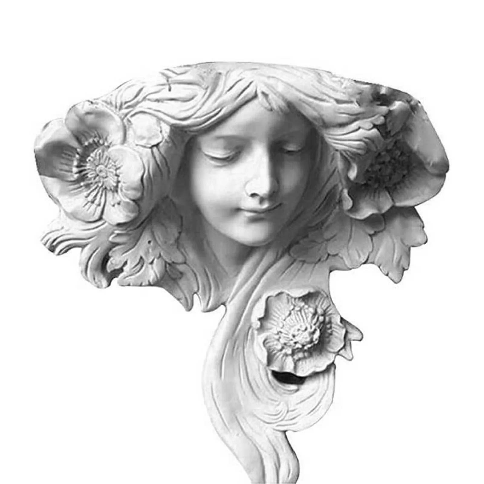 

Statue Flower Pot Art-style Wall Sculptures Mysterious Girl Innovative Head Planter Pot For Hotel Living Room Home Decor Vases