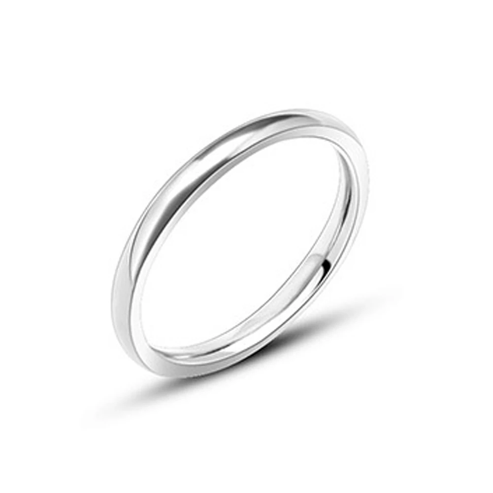 

Men Women Thin Titanium Steel Ring Rose Gold Silver Color Engagement Ring Smooth Simple Wedding Rings For Couple
