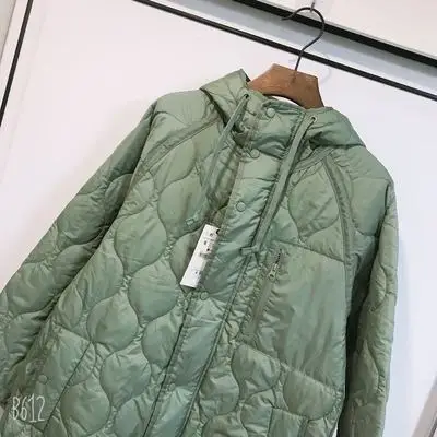 

cotton LD/QYP green long winter coat coat girl