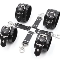 leather handcuffs bdsm bondage restraint flirting slave exotic accessories toys for couples games handcuff ankle cuffs adult