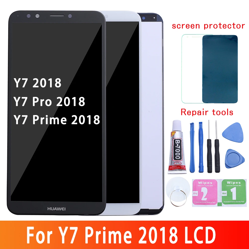 ЖК дисплей с сенсорным экраном и дигитайзером в сборе для HUAWEI Y7 2018/Y7 Pro Prime 2018 LND L22