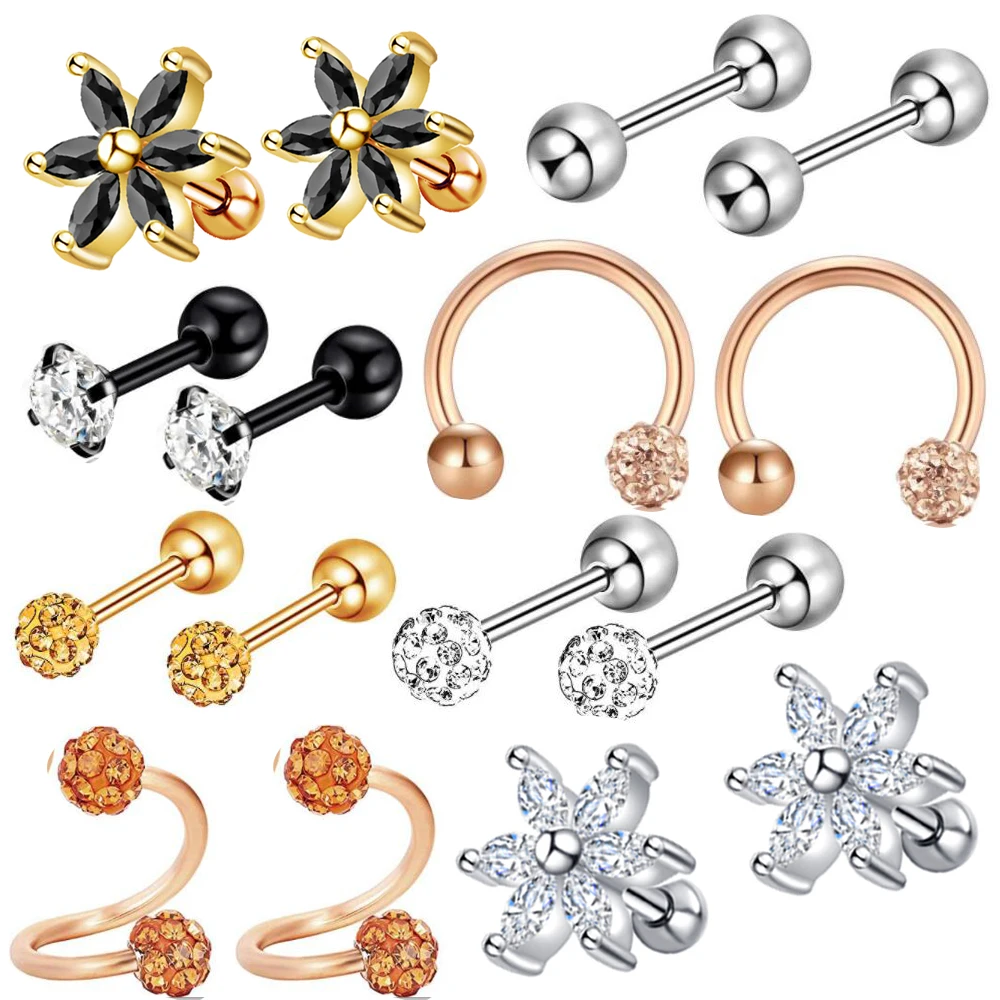 Женские серьги хрящи из нержавеющей стали сережки в виде спирали 16 г|Украшения