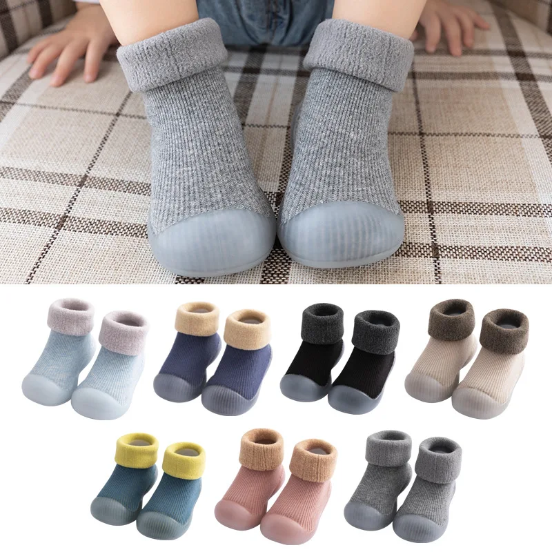

Baby Shoes First Shoes Baby Walkers Toddler First Walker Boy Girl Kids Soft Rubber Sole Children Shoe Knit Booties Anti-slip