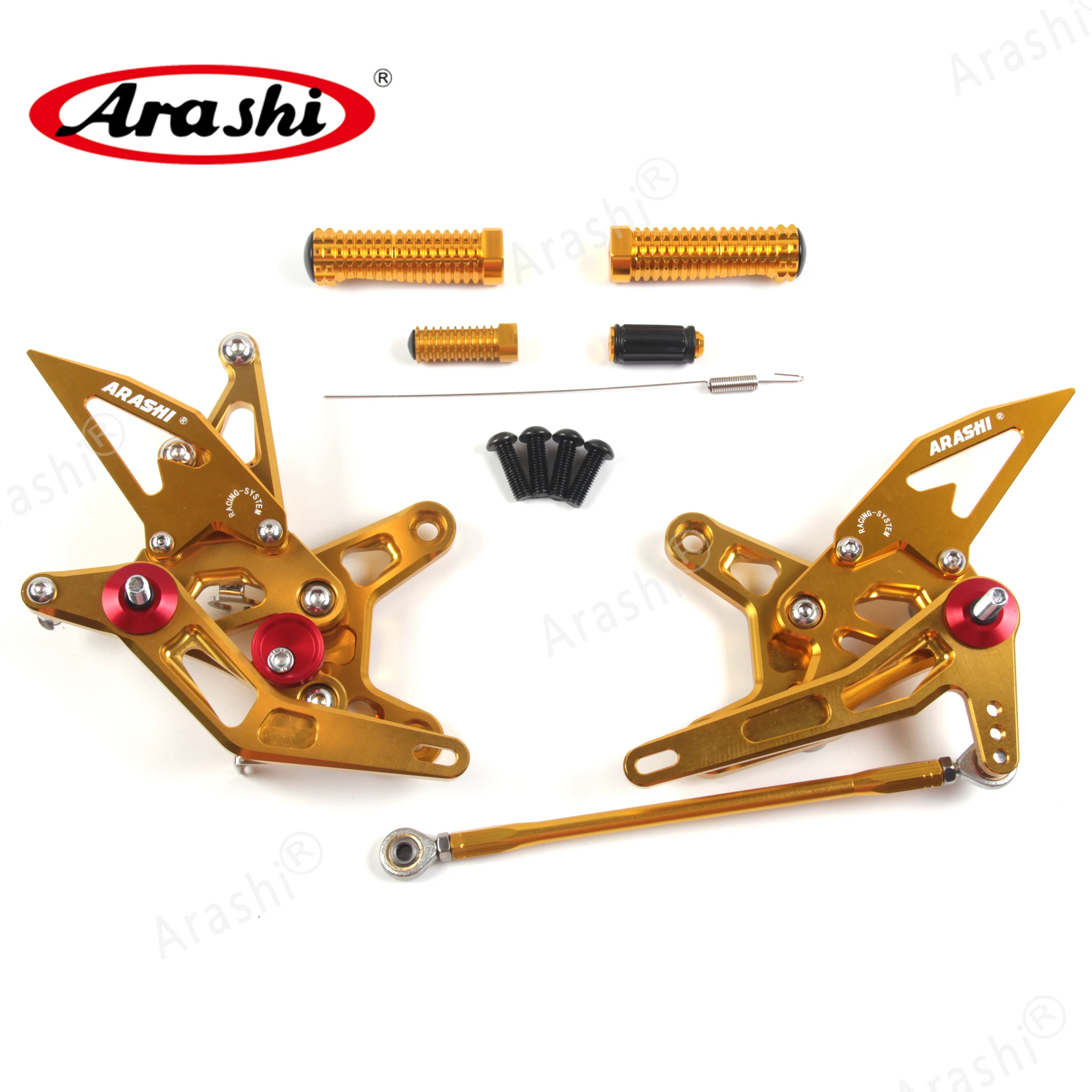 

ARASHI CNC Adjustable Rearset For KAWASAKI ZX-6R ZX6R 2007 2008 Footrest Footpeg Foot Rest ZX636 ZX 636 Accessories 3 Colors