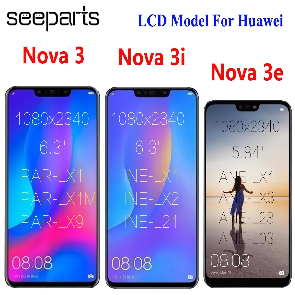 Для Huawei Nova 3 ЖК-дисплей сенсорный экран PAR LX1 LX9 Nova 3i ЖК-дисплей INE LX2 L21 Nova 3e дисплей ANE LX3 L23 экран Nova3 ЖК Для Huawei Nova 3 ЖК-дисплей сенсорный экран PAR LX1 LX9 Nova 3i ЖК-дисплей INE LX2 L21 Nova 3e дисплей ANE LX3 L23 экран Nova3 ЖК