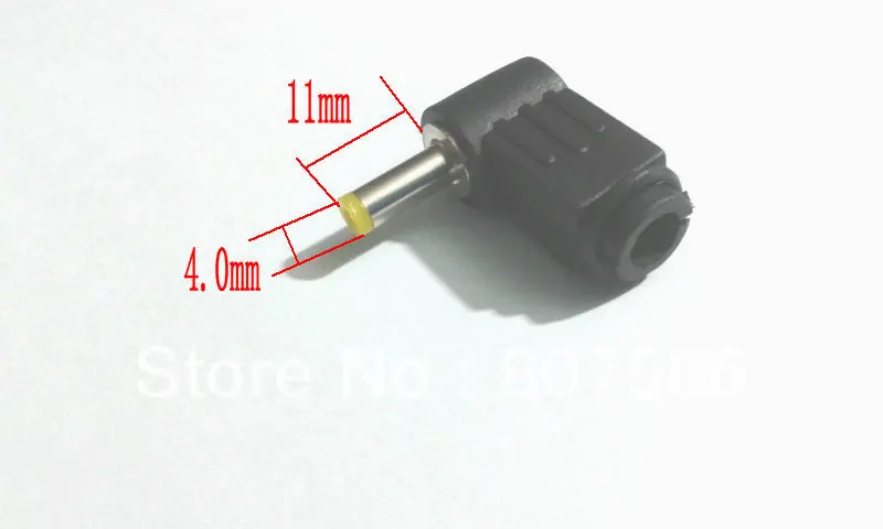 

100pcsx 4.0mm/1.7MM DC socket Right angle Male DC Charger Power Plug Soldering New