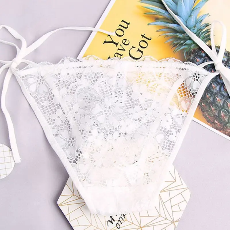 Женские сексуальные трусы с низкой посадкой и Т образной спинкой кружевные