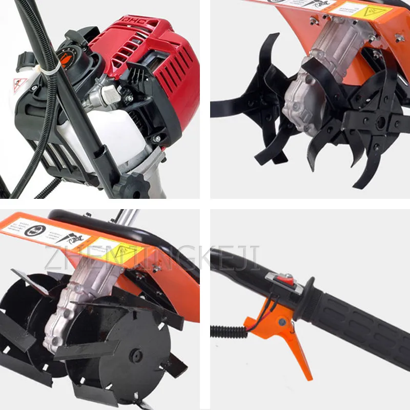 Небольшой бензиновый роторный культиватор многофункциональный для дома огорода