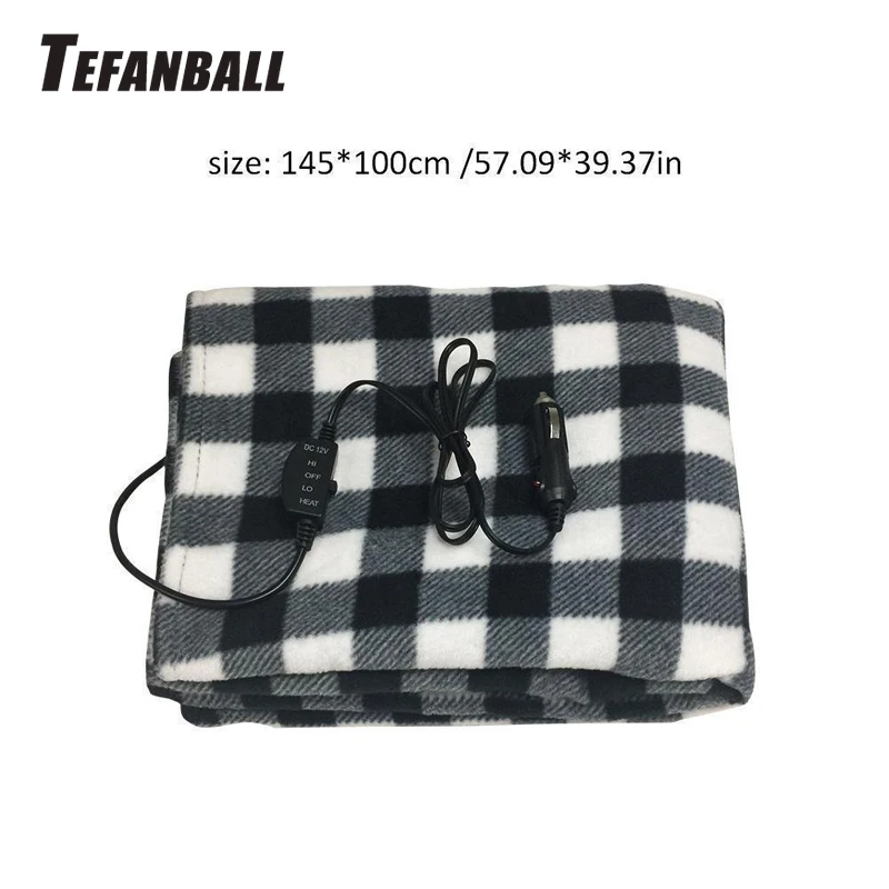 

Car Electric Blanket 12V Car Heating Blanket Energy Saving Warm Electric Heating Blanket Carpets Heated Mat 145*100cm