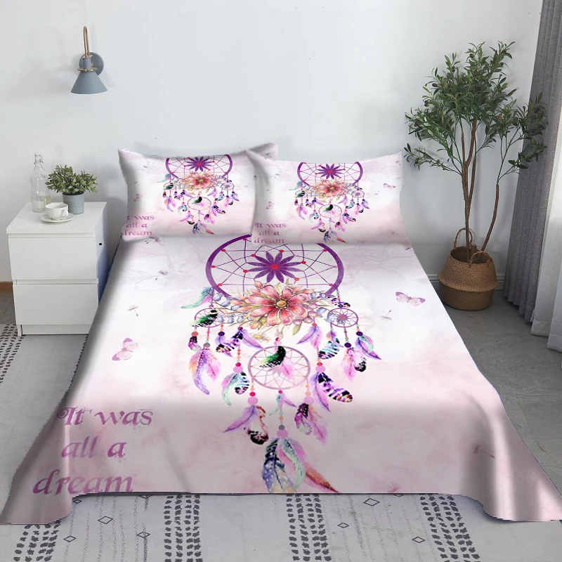 Комплект постельного белья Ловец снов полиэстеровый комплект с 3D принтом