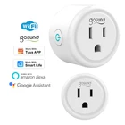 Gosund WiFi умная розетка 10A штепсельная вилка американского стандарта мини-разъем сохранить Мощность таймер Поддержка Tuya Smart Life APP Alexa Google Home голосовое Управление