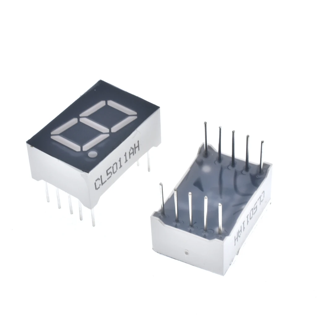 10 шт. 7 сегмент общий анод/анод 1 бит цифровой светодиодной лампой 0.5in.