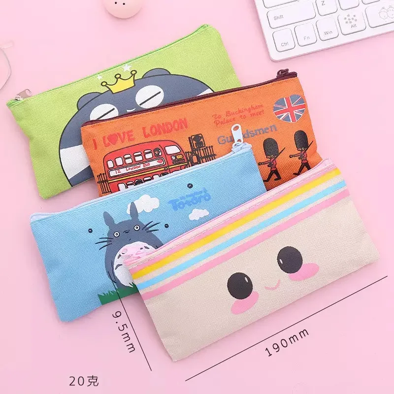 

Kawii Horse Kid Gift Pencilcase Canvas Desk Organizer Stationery for School Office Supplies Pencil Case Ren Rule Bag Pencil Case