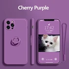 Квадратный силиконовый чехол LOVECOM для Huawei P40 Lite P30 P20 Pro Nova 7 Pro 8SE Mate 30 40, мягкая задняя крышка с кольцом-держателем, жидкий