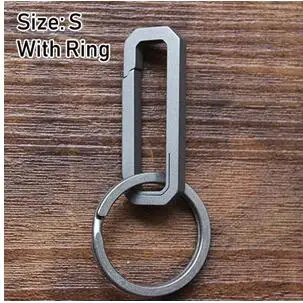 S and ring S/L брелок из титанового сплава карабин для ключей на открытом воздухе EDC Сумка-брелок титановая пряжка - Цвет: S and ring