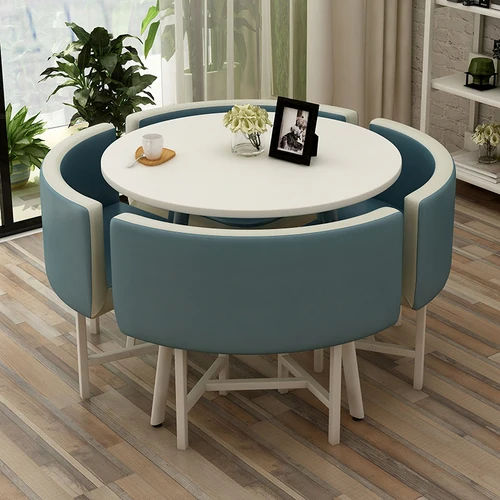 

Round Table with 4 Chairs Dining Table Set Chairs and Table Tables for Lunch Kitchen Table Magazine Table Furniture for Home