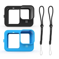 gopro hero 10 9 silicone protective cover lens cover for gopro 9 accessory lanyard sports camera lens cover gopro9 accessories
