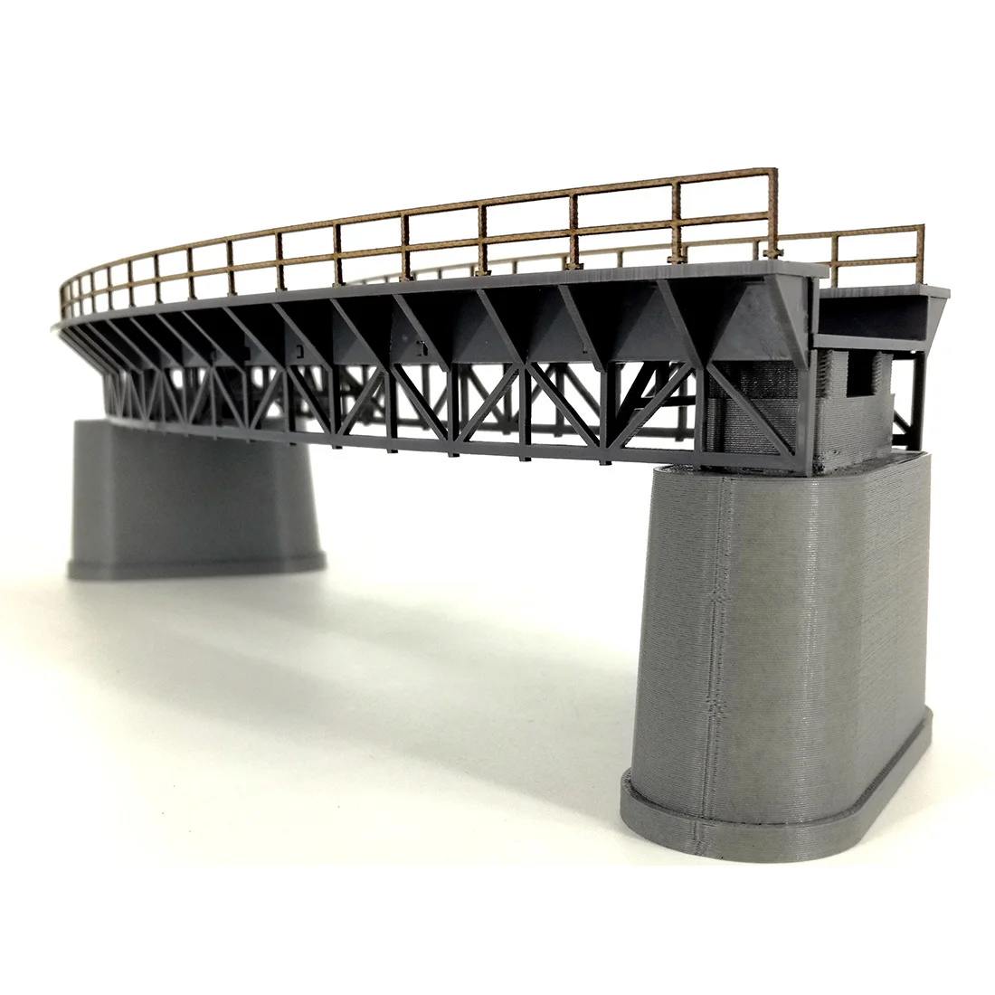 

1:87 HO Scale Train Railway Scene Decoration Q4 R1 Curved Railway Bridge Model without Pier for Sand Table