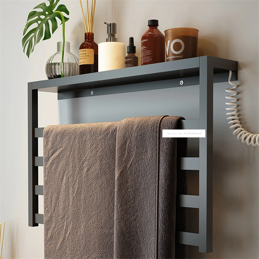 V-103 Intelligent Towel Warmer Smart Fast Drying Heated Rail Wall Mounted Electric Heating Rack With Storage | Обустройство дома