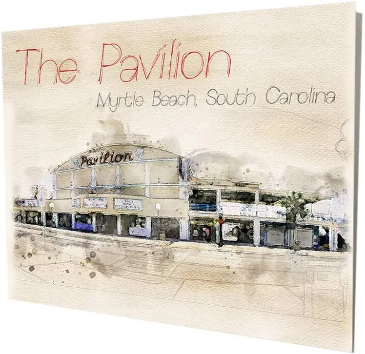 

Brotherhood Myrtle Beach Historical Venues in America The Pavillion Arcade Resturants Vintage Style Metal Signs Metal Tin Alu