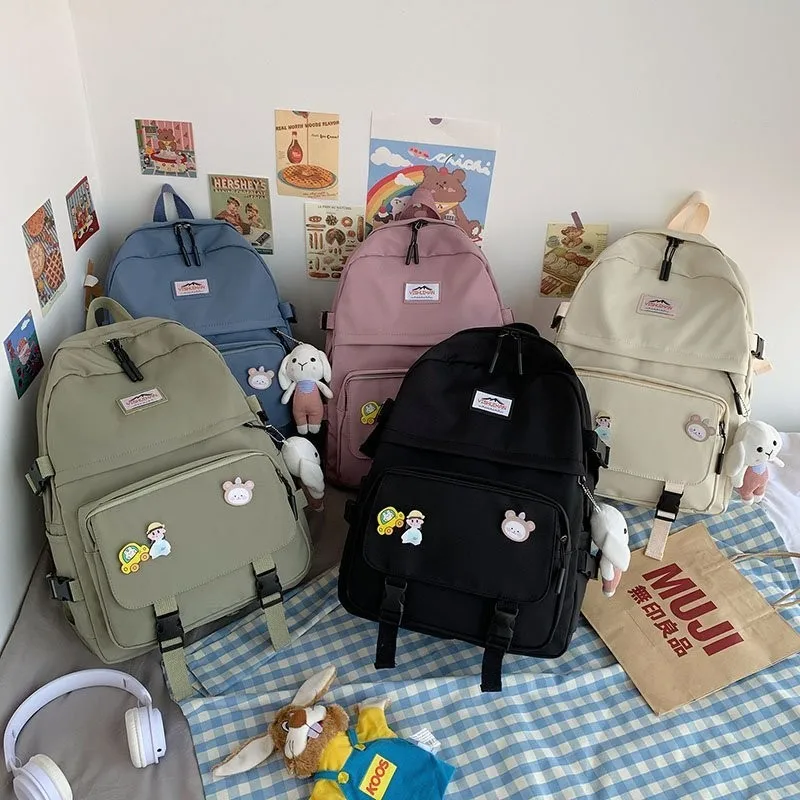 

2021 Summer New Backpack Harajuku Japanese Cute School Bag Large Capacity Waterproof Anti-theft School Backpack