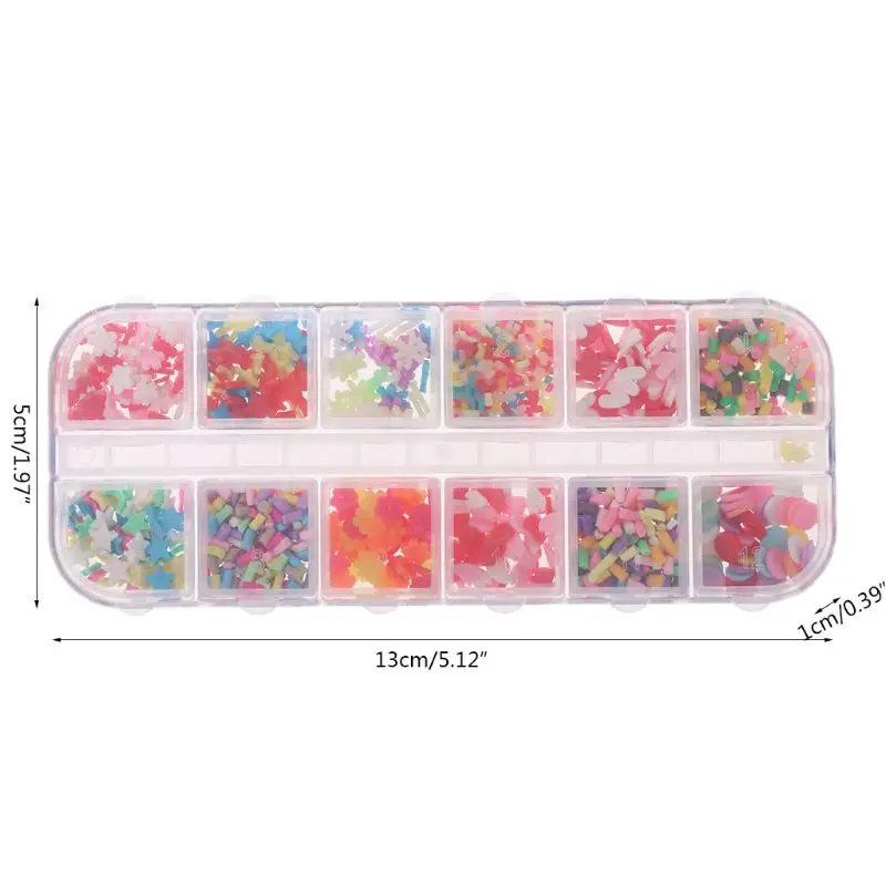 Бусины для слаймов коробка фруктовых ломтиков посыпки наполнитель слайма пена